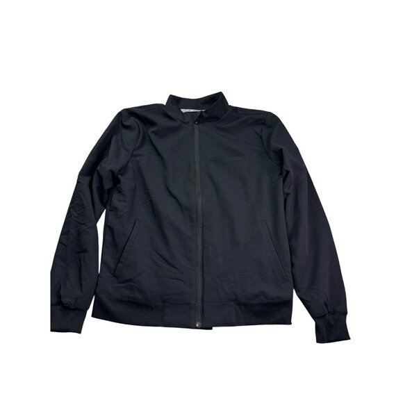 Fabletics Mens Ace Scrub Jacket Size S Black Full Zip 3 Pockets - Picture 1 of 7